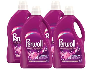 Рідкий засіб для прання Perwoll Renew Blütenrausch для кольорового та білого одягу, інтенсивна свіжість, 2.86 л (набір 4 шт, 50 прань)