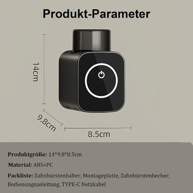 Стерилізатор зубних щіток з УФ-світлом Maxspace, тримач для стаканів, таймер, індикатор (білий)