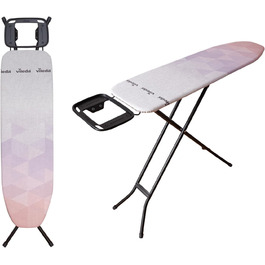 Прасувальна дошка Vileda Diamond з регулюванням висоти та покриттям з титану | Для парогенераторів, сертифікована TÜV | Велика поверхня 120x38 см, 3 роки гарантії, екологічна упаковка