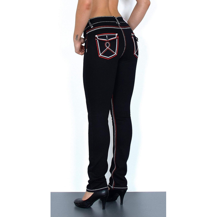 Жіночі джинси ESRA Straight Leg J755/J753, великі розміри, товсті шви