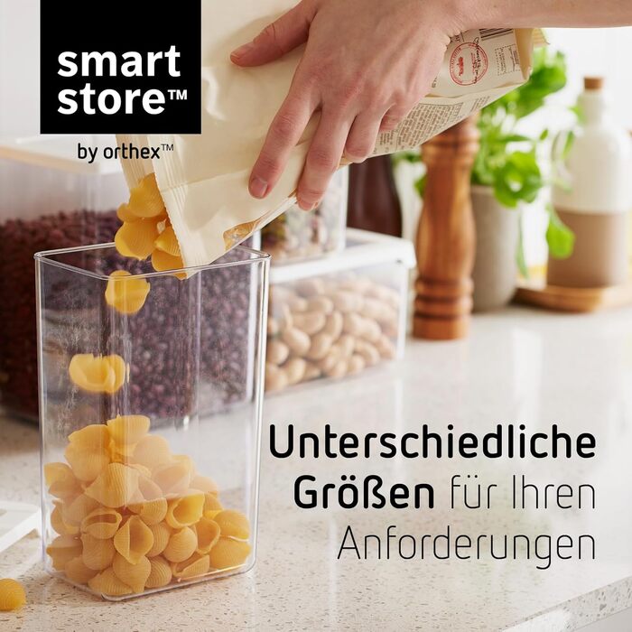 Набір контейнерів для зберігання SmartStore 5 шт. герметичні - пластикові контейнери з кришками, без BPA, для посудомийної машини - штабельовані, для кухні 0.8л (2шт), 1.6л (2шт), 1.65л