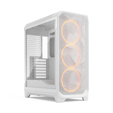 Корпус для ПК Fractal Design Meshify 3 White RGB TG Clear Tint з RGB підсвіткою та сітчастою передньою панеллю, підтримка ATX/mATX, 3 RGB вентилятори Momentum включені