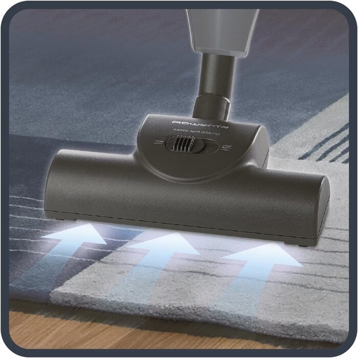 Пилсос Rowenta Powerline Extreme з кабелем, без мішка, 750 Вт, 0,9 л, RH8133 (сріблястий/чорний)