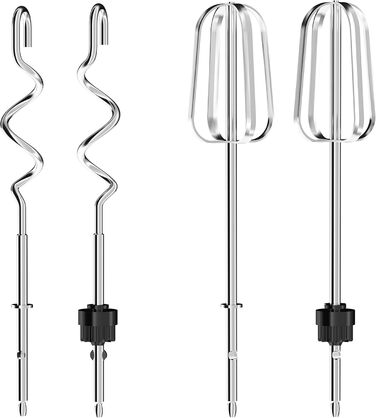 Tefal QB1108 Oh My Cake Stand Mixer | 300 Watt | Satellite Whisk | 4-Liter Stainless Steel Bowl | Compact Size | 5 Speeds | Includes 2 Whisk Beaters, 2 Dough Hooks | Black