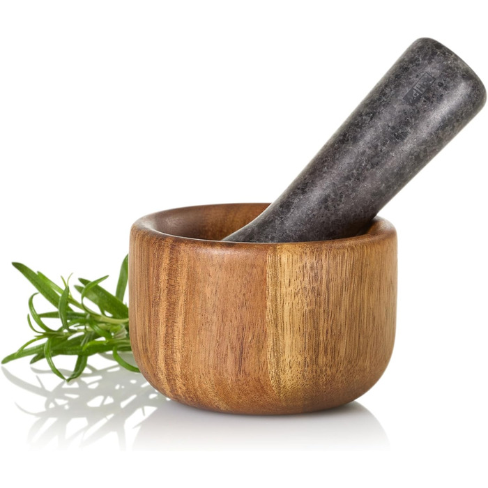 Набір для стукання спецій AdHoc MO42 | Дерево акації та граніт | Ø 9 см