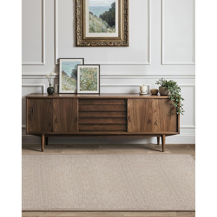 Килимок для дому COLOR&GEOMETRY, 91 x 243 см, довгий килимовий доріжка, антиковзаюча, швидковисихаюча, для кухні, спальні, коридору (Бежевий)