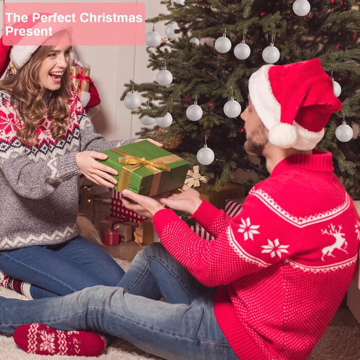 24 штуки новорічні кулі для ялинки 4 см, пластик, міцні, для декору ялинки