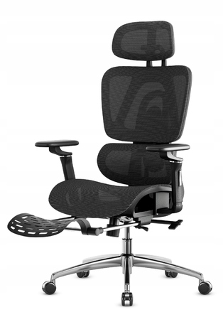 Ергономічне офісне крісло з підножкою MarkAdler Expert 7.9 Black, до 150 кг
