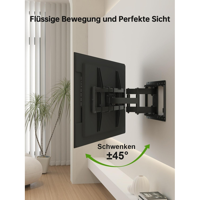 Кріплення для телевізора USX-MOUNT, поворотне та нахильне, для LED, LCD, Plasma (47-84 дюймів), VESA 600x400 мм, подвійний подовжуваний кріплення, до 60 кг