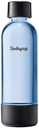 Sodapop Wassersprudler Logan Чорний Матовий - Газоварка для води з 2 скляними (850 мл, 600 мл) та 1 PET пляшкою (850 мл), 42.6 см