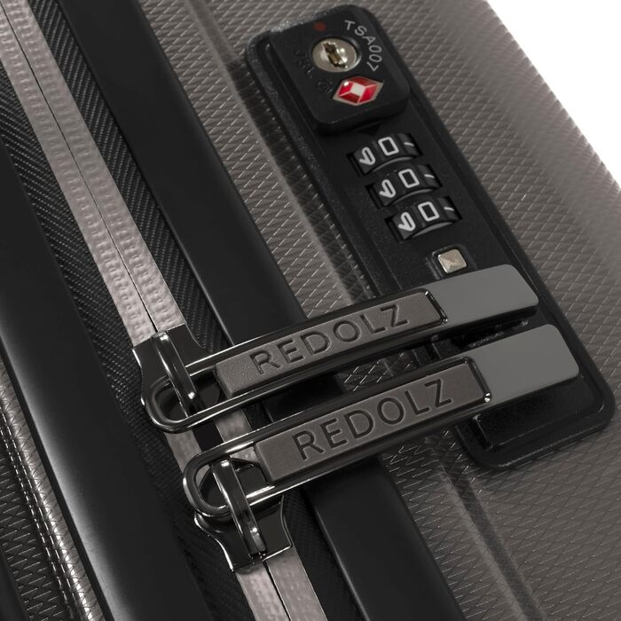 REDOLZ Trolley великий, жорсткий, 52x34x77 см, розширюється до 140 л, 4.4 кг, Essentials 14 (Кофе Grey Metallic)