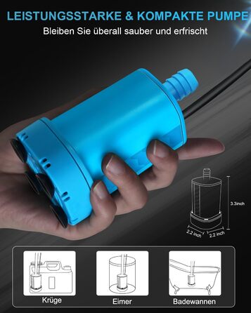AUTOPkio Camping Shower with Battery, 12V 24V Portable Outdoor Camp Shower Set 4500mAh Rechargeable with Pump for RV, Travel, Car Washing