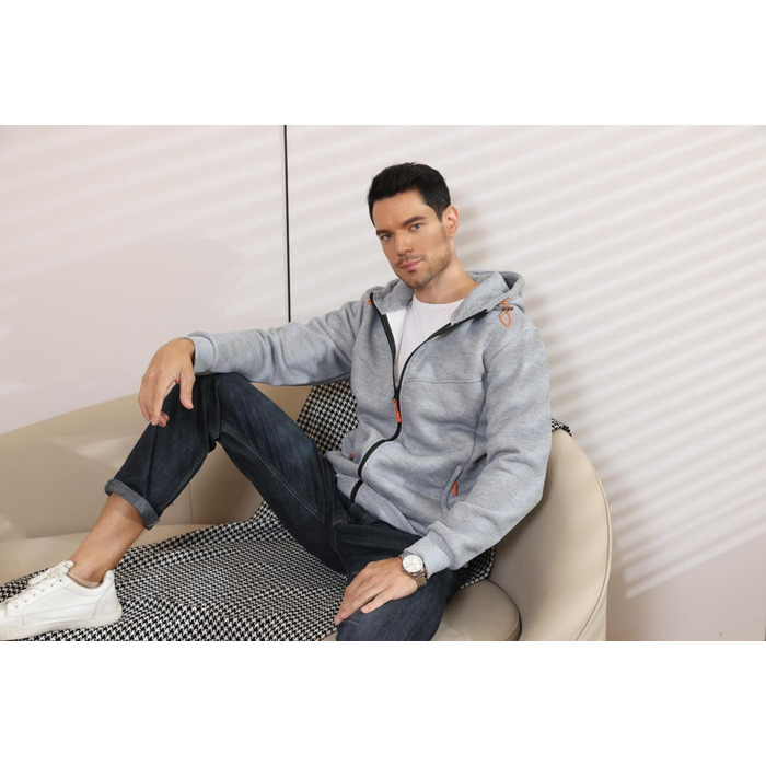 Чоловічий світшот з капюшоном CTU, фліс, на блискавці, розмір S-4XL, чорний