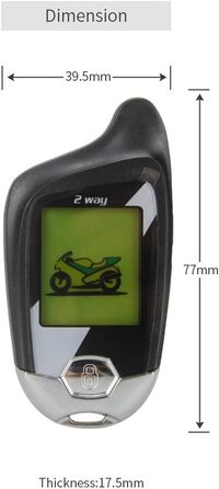 Мотоциклетна сигналізація EASYGUARD EM211 з двостороннім зв'язком, дистанційним запуском, шок-сенсором, датчиками нахилу й руху, LCD-дисплеєм, 12В