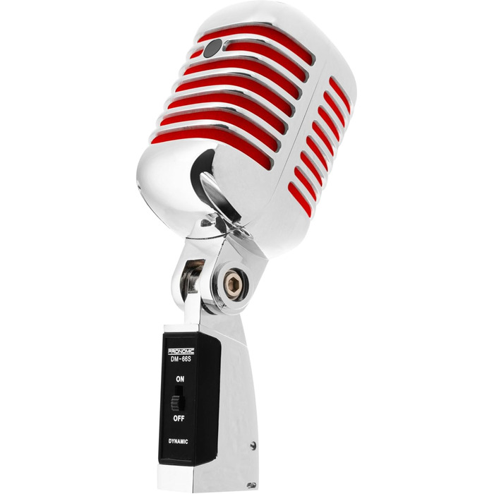 Pronomic DM-66R: Мікрофонний комплект для вокалу та запису - Вінтажний дизайн, XLR, зі штативом та кабелем