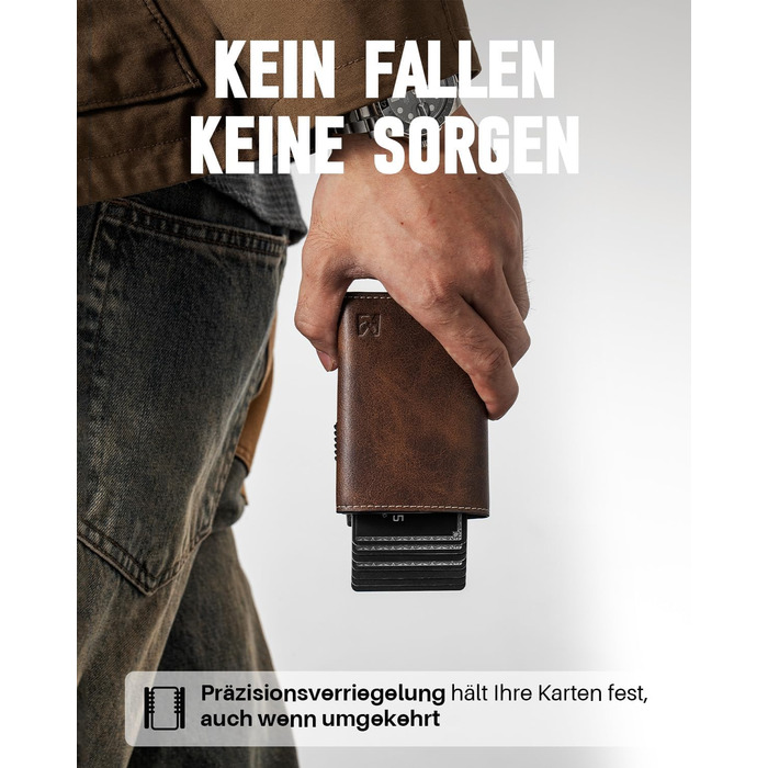 Шкіряний чоловічий гаманець з RFID-захистом Braun з відділенням для монет та 6 картками