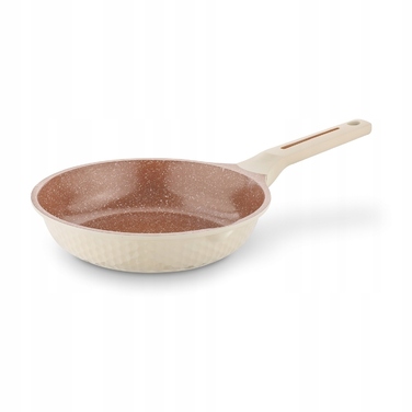 Набір сковорідок Starke Pro Texture Creamy для індукційних та газових плит, кремовий колір, 20/24/28 см