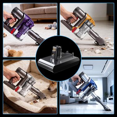 Акумулятор для пилососа Dyson Absolute/Animal/Motorhead/Fluffy SV10 Carbon Fiber + 5 фільтрів та 2 гвинти