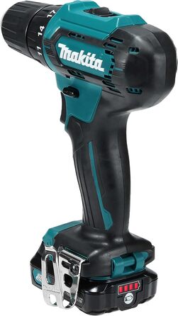 Акумуляторний дриль-шурупокрут Makita DF333DSAE 12V, 2.0Ah, 2 акумулятори + зарядний пристрій у транспортному кейсі, чорний/синій