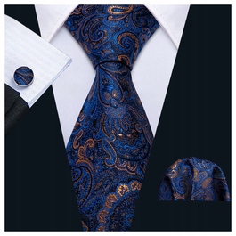 Широка краватка Luvu, синя