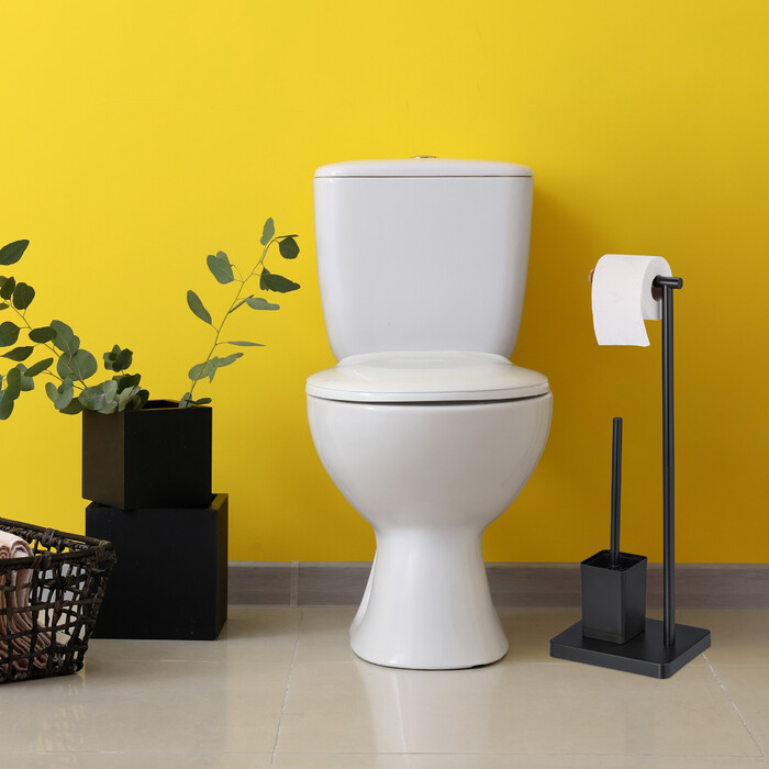 Relaxdays Toilet Set with 2 Replacement Brush Heads