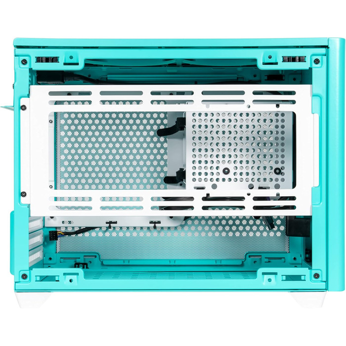 Корпус Mini-ITX Cooler Master MasterBox NR200P Caribbean Blue з загартованим склом, вертикальним кріпленням GPU та покращеною вентиляцією