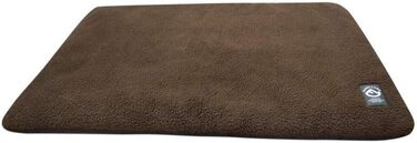 Підстилка для собак FARM-LAND 50x70 см, коричнева, з фальш-хутром