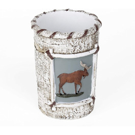 SKL Home by Saturday Knight Ltd. Timber Ridge Toothbrush Holder, 4.31 x 2.42 x 4.63 cm, Brown (Drinking Glass)