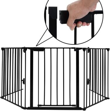 Вольєр для цуценят 8-секційний, вольєр для вигулу собак з захисним тентом, гнучкий та складаний вольєр для собак, загородження для цуценят, кроликів та дрібних тварин - 80 * 60 см (8 шт.)