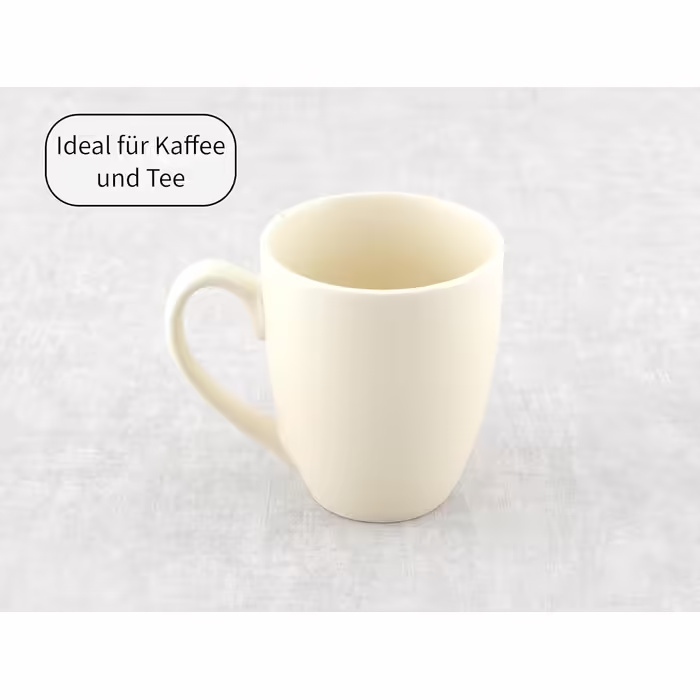 Hansekitchen Coffee Mug Set Large – Coffee mugs made of high-quality and sturdy ceramic, large handles, large mugs (Brown, Set of 6)