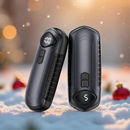 Грілки для рук акумуляторні, 2 шт, електричні портативні, 6000mAh, кишенькові, ультралегкі та тонкі, 5 режимів нагріву до 55°C, ідеально для кемпінгу (темно-сірий)