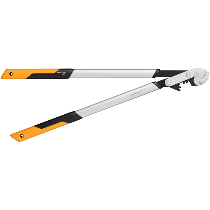 Секатор Fiskars PowerGearX LX99-L для сухої та твердої деревини, 80 см, антипригарне покриття, загартована сталь, чорний/помаранчевий