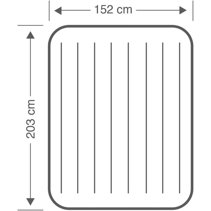 Надувний матрац Intex Dura-Beam для двох осіб, 152x203x25 см, PVC, стандарт