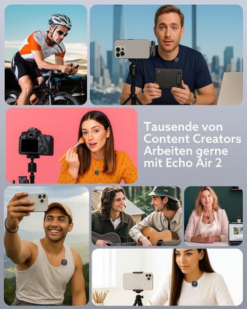 Бездротовий петличний мікрофон USB-C для iPhone 15/16/17 та Android смартфонів: 48kHz/24Bit, Plug-and-Play, 32 години роботи, шумозаглушення, чорний