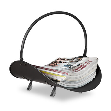 Relaxdays Firewood Basket, Black