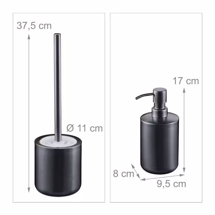 Relaxdays 5-piece Bathroom Set Stainless Steel
