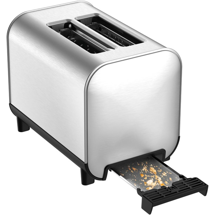 Krups KH682D Excellence Toaster | 8 Browning Levels | 4 Functions | 2-Slice Toaster | Lift Function | Removable Crumb Tray | 850 Watt | Brushed Stainless Steel