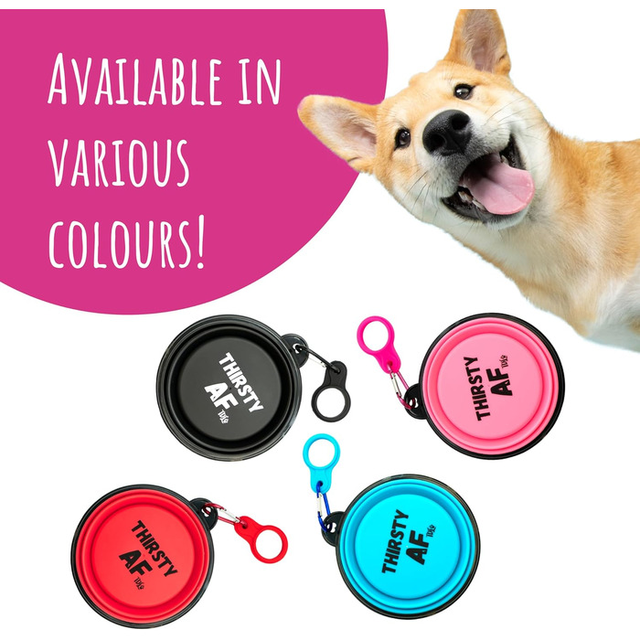 Складаний миска для собак TDL, 350 мл, рожевий: вода та корм для собак та котів