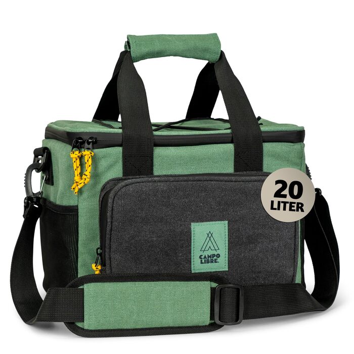 Термосумка Campo Libre Hulk I Преміум, 30л та 20л | Складана термосумка з водовідштовхувальними блискавками | Зелений, 20л (18+2)