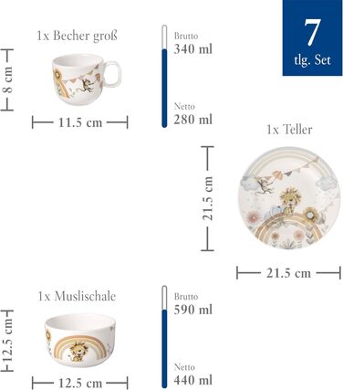 Дитячий набір столових приборів Villeroy & Boch Boho Kids (4 шт.) - нержавіюча сталь, сріблястий/платиновий, придатний для миття в посудомийній машині