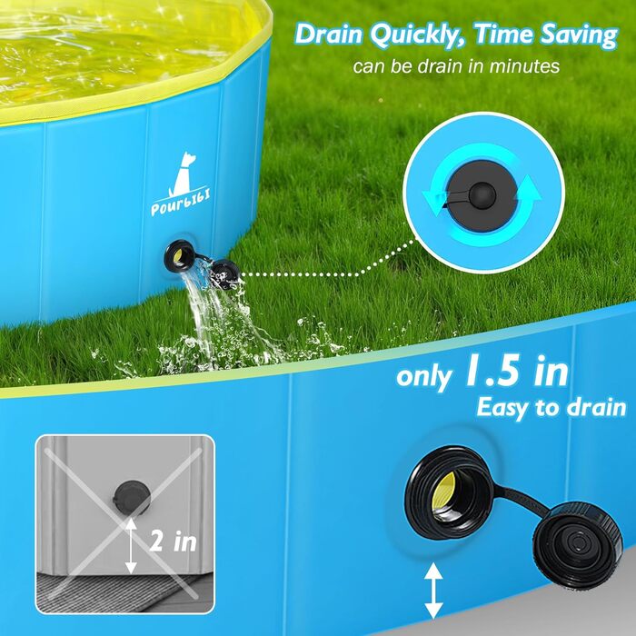 Дитячий басейн для собак та котів, XL (120x30 см), PVC, з неслизьким покриттям