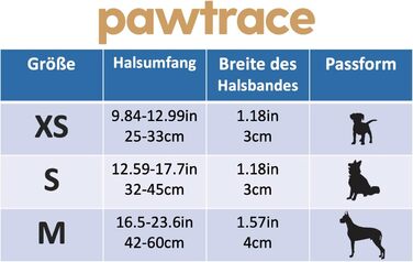 PawTrace Airtag Dog Collar Leather. Durable collar made of genuine leather compatible with Apple AirTag. More comfortable protection for small & large dogs. GPS dog band in brown. Adjustable (XS) XS (circumference 25-33cm)