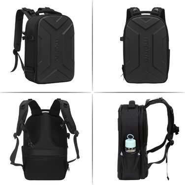 MOSISO Рюкзак для фотокамери, водонепроникний, з кріпленням для штатива, для Canon/Nikon/Sony, 15-16 дюймів, Чорний