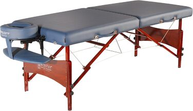 Масажний стіл Master Massage Newport 71 см, складаний, для косметичних процедур, з дерев'яними ніжками та сумкою (Королівський синій)