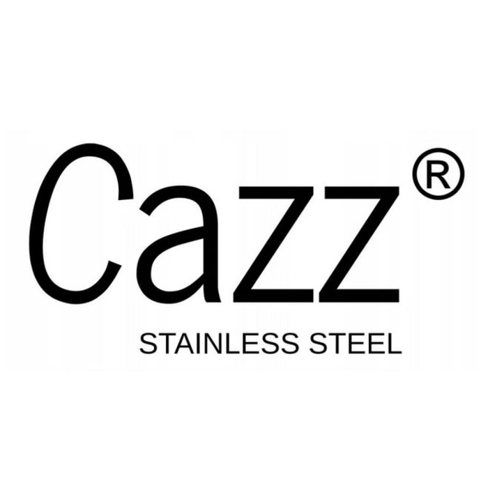 Чоловічий шкіряний браслет Cazz, чорний, хірургічна сталь, 22 см, з гравіюванням