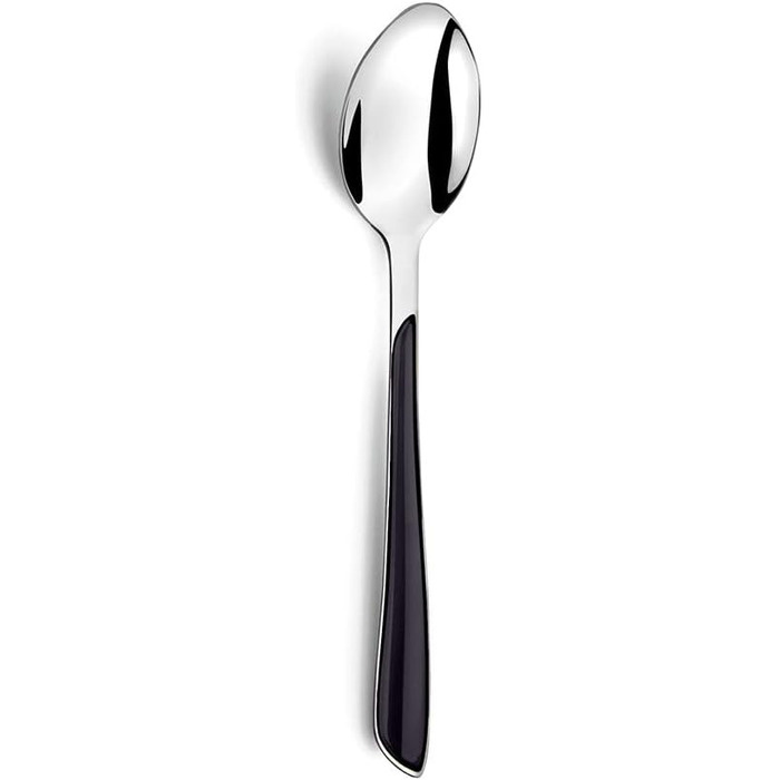 Amefa ECLAT Cutlery Set Black Dinner Cutlery 24-piece for 6 people, Stainless Steel, Rust-proof, High-quality Plastic Handle Shells, Dishwasher-safe, Cutlery Set for 6 people, Camping Cutlery