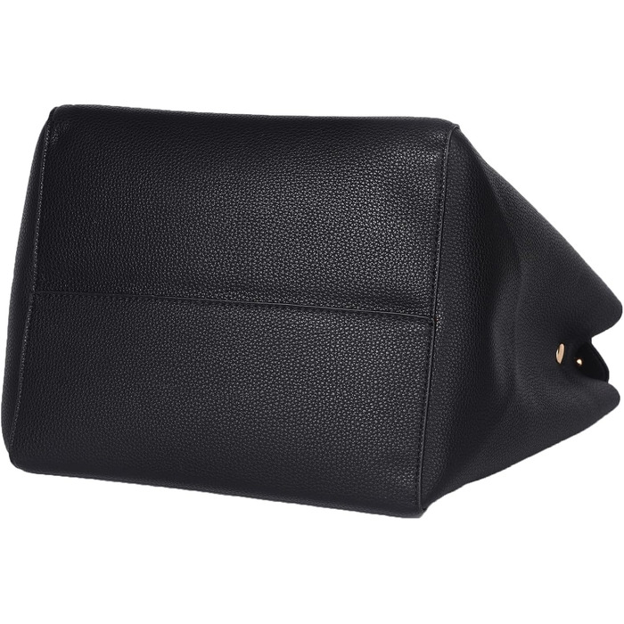 Жіноча шкіряна сумка-шопер велика чорна для студентів та роботи | sqlp