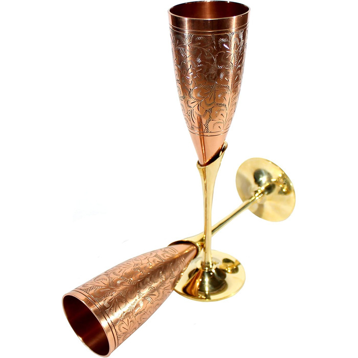 Набір келихів для коньяку та коктейлів StonKraft з мідним покриттям, 2 шт. (мідь, келих для коньяку, келих для коктейлів)