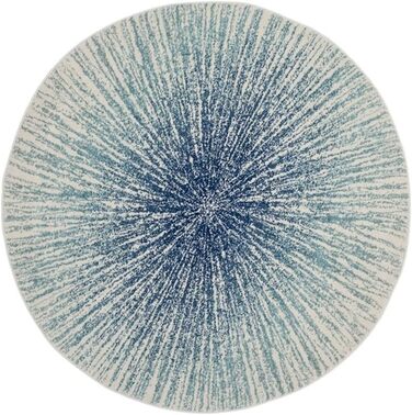 Килим SAFAVIEH для вітальні, їдальні, спальні - колекція Evoke, короткий ворс, 122 x 183 см (Королівський синій/Слонова кістка)