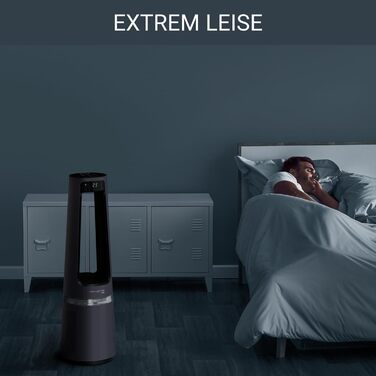 Rowenta Eclipse QU5030: Вентилятор-повітряочисник 3-в-1 | Rowenta | Повітряочисник, Вентилятор, Обігрівач | 12 швидкостей, Таймер, Дистанційне керування | Антрацит